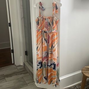 New boutique midi watercolor dress